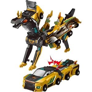 2-in-1Transformation Golden Dragon Car Toy